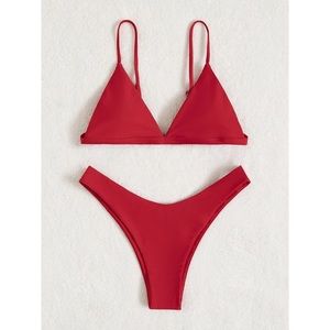 Mile High Clozet Triangle High Cut Bikini Swimsuit